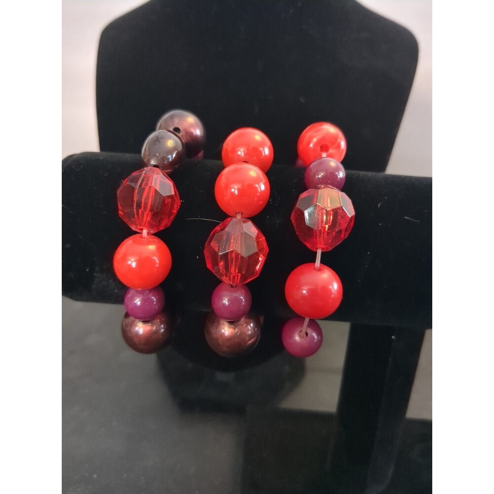 Hand Made Multi Colored Stretch Bracelets All 3